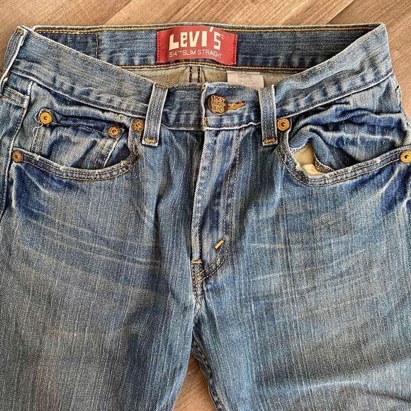 Levi’s 514 Slim Straight Size 14 Regular 27 x 27 Denim Jeans - Picture 3 of 7
